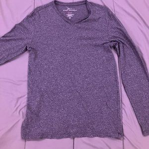 Gray Longsleeve Slim Fit V-Neck Marc Anthony Size Medium